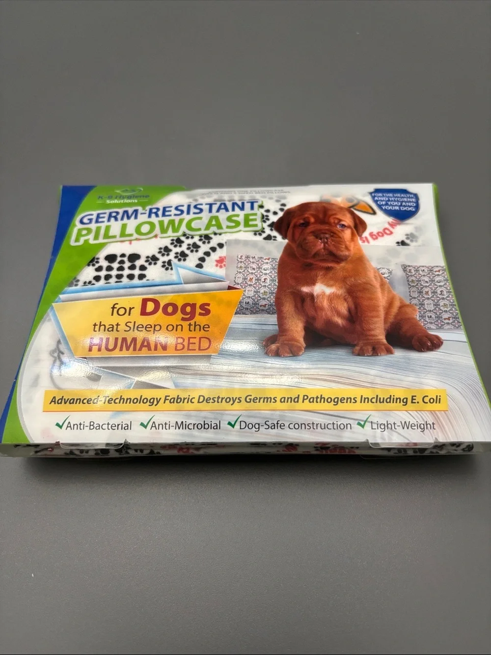 Germ Resistant Pillowcase for pillows shared with dogs antibacterial 20”x30” - 2
